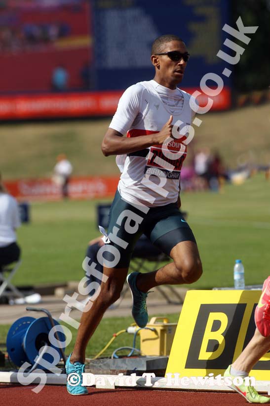 Michael Rimmer (Liverpool P) taking part in the 800 metres at the Sainsbury's British Championships, Birmingham.